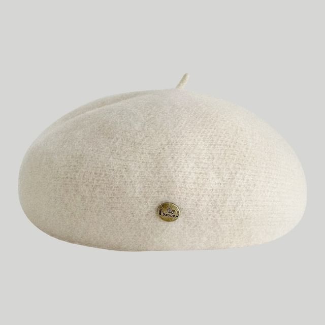 Plain Wool Beret Hat SpreePicky