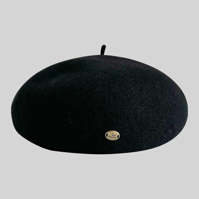 Plain Wool Beret Hat SpreePicky