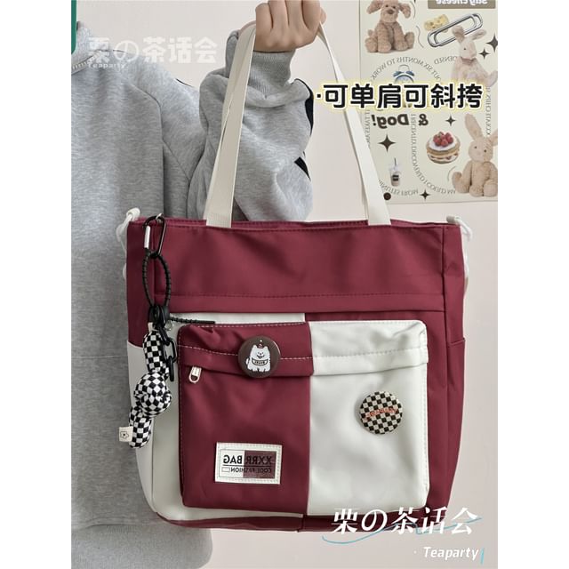 Two Tone Tote Bag / Bag Charm / Set SpreePicky