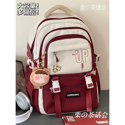 Color Block Backpack / Bag Charm / Set SpreePicky