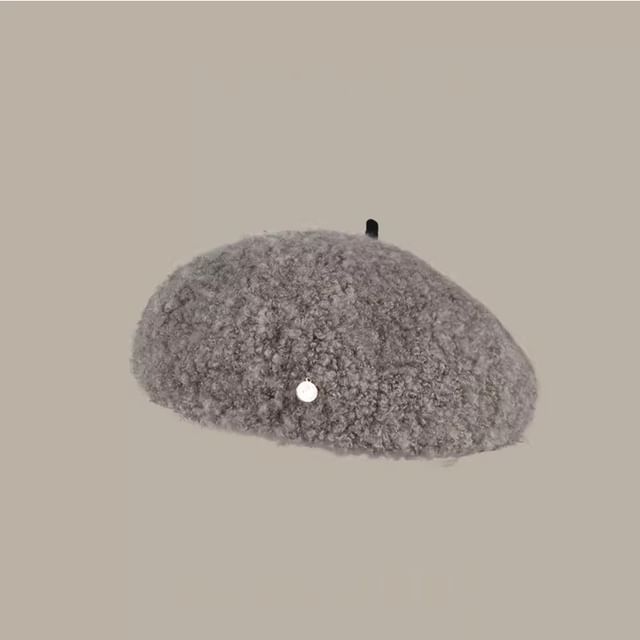 Faux Shearling Beret Hat SpreePicky