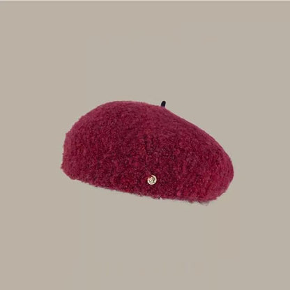 Faux Shearling Beret Hat SpreePicky