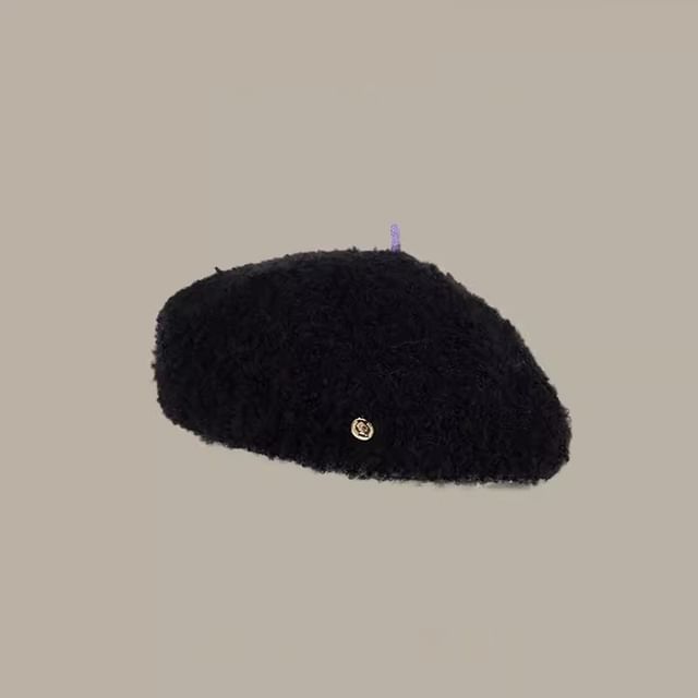 Faux Shearling Beret Hat SpreePicky