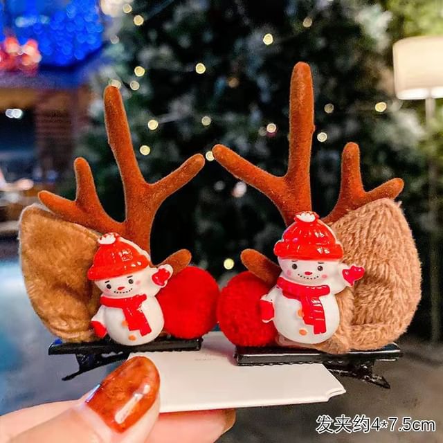 Christmas Flocking Hair Clip (Various Designs) SpreePicky