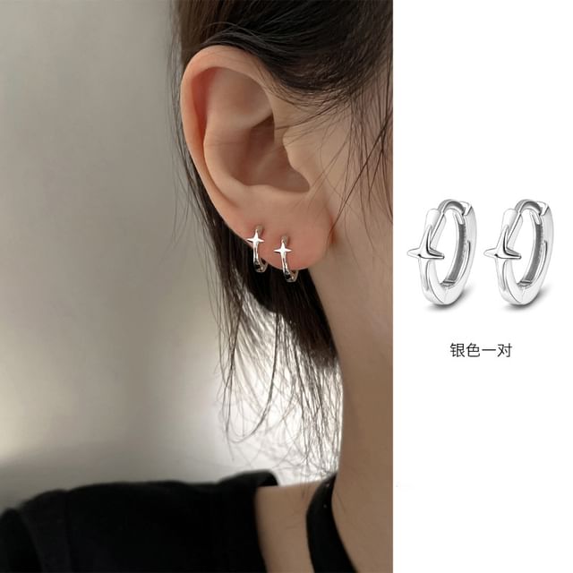 Star Alloy Huggie Earring SpreePicky