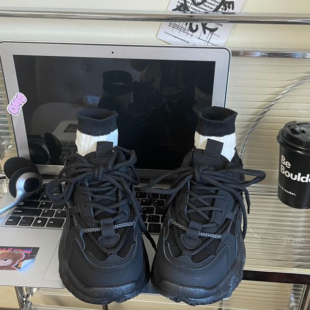 Kick Platform Color Color Block Platform Sneakers