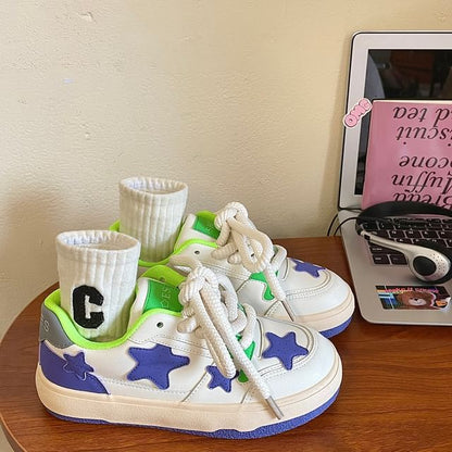 Star Pattern Platform Sneakers SpreePicky