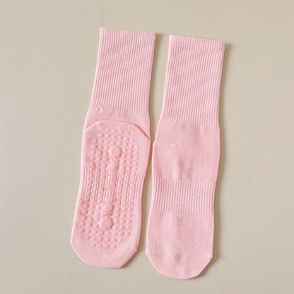 Plain Ribbed Anti-Slip Socks SpreePicky