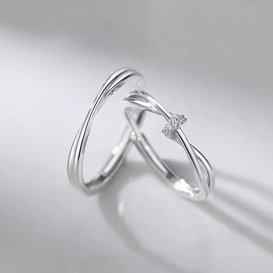 Couple Matching Rhinestone / Layered Alloy Open Ring (Various Designs) / Set SpreePicky