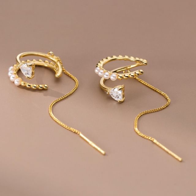 Rhinestone Swirl Ear Cuff SpreePicky