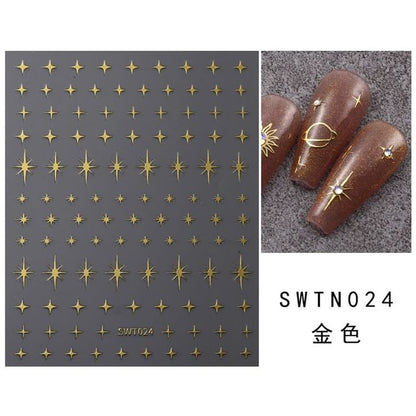 Leaf Metallic Nail Art Stickers SpreePicky