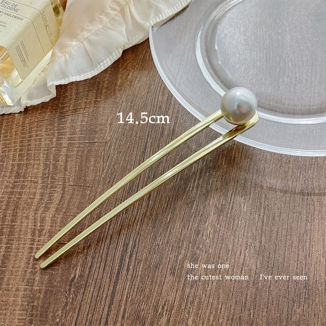 Faux Pearl Alloy Hair Stick SpreePicky