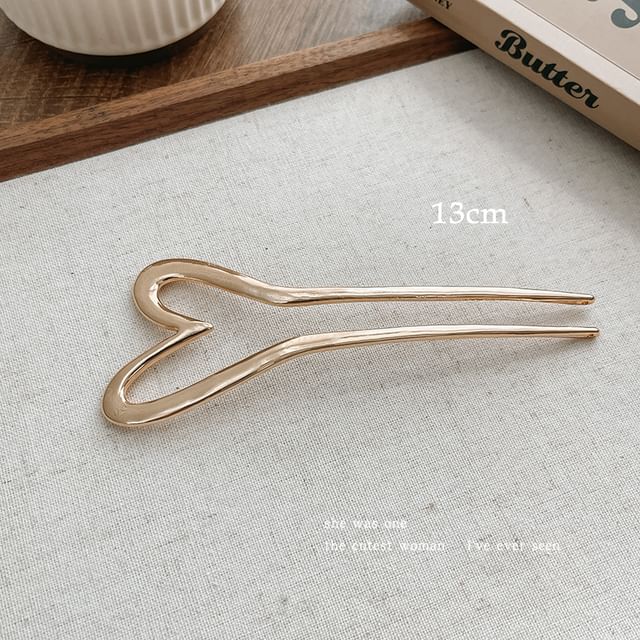 Heart Alloy Hair Stick SpreePicky