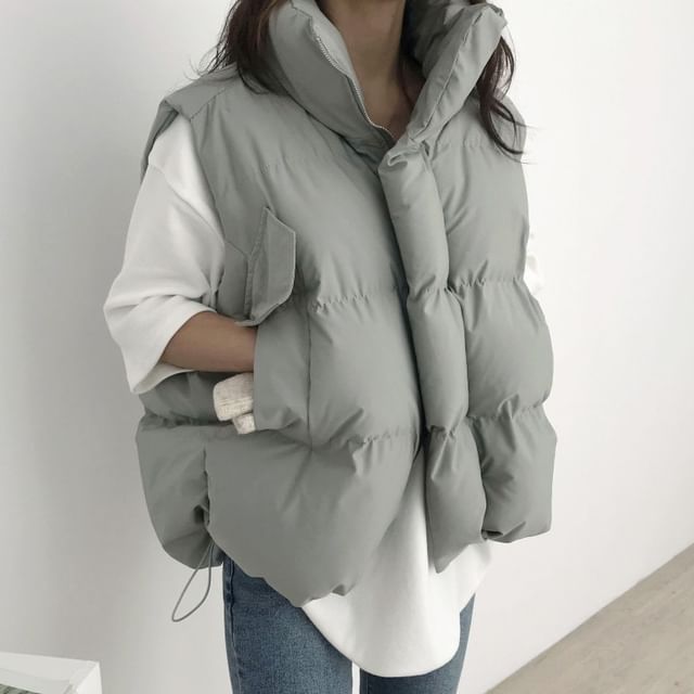 Collared Puffer Vest SpreePicky