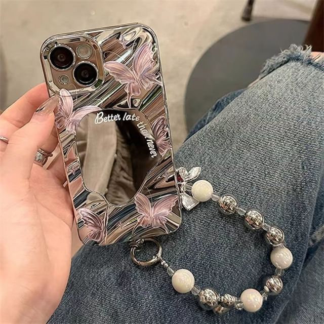 Butterfly Mirrored Phone Case - iPhone 15 Pro Max / 15 Pro / 15 / 14 Pro Max / 14 Pro / 14 / 13 Pro Max / 13 Pro / 13 / 12 Pro Max / 12 Pro / 12 / 11 SpreePicky