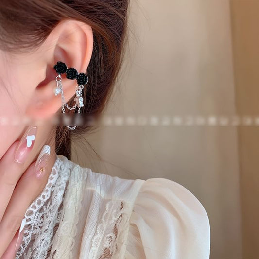 Floral Alloy Ear Cuff SpreePicky