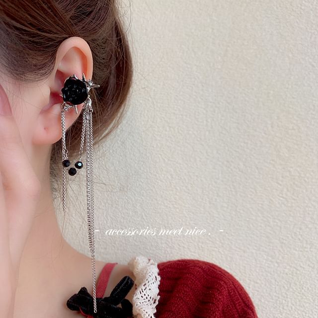 Floral Alloy Ear Cuff SpreePicky