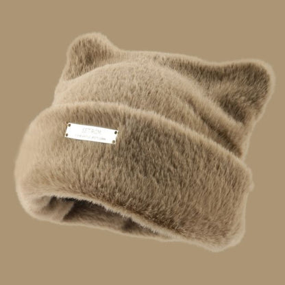 Cat Ear Faux Fur Beanie SpreePicky