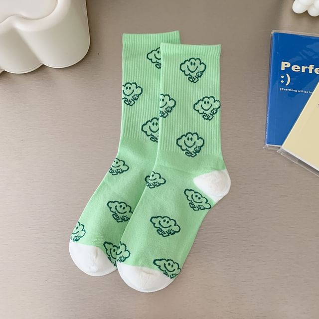 Printed Ribbed Socks / Set SpreePicky