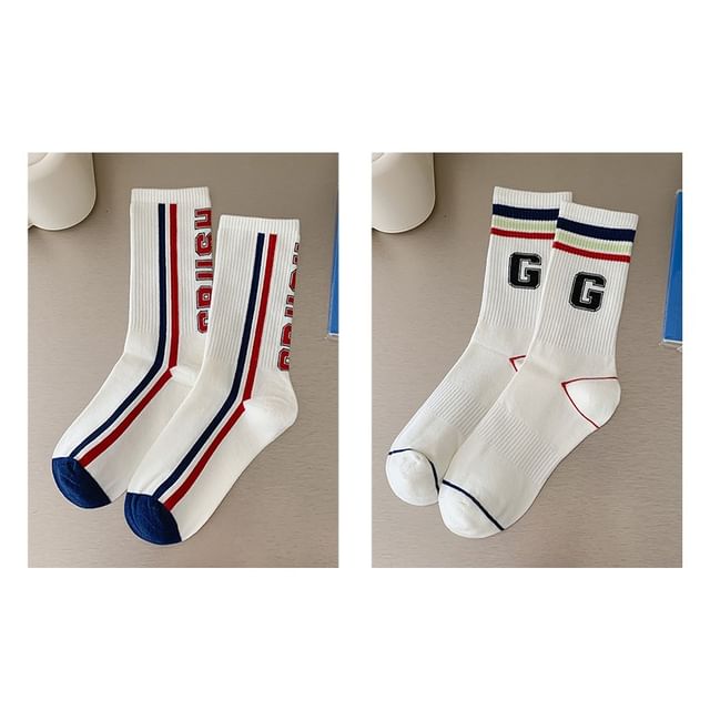 Printed Ribbed Socks / Set SpreePicky