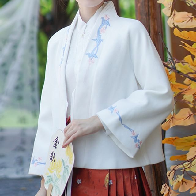 Floral Embroidered Hanfu Jacket SpreePicky