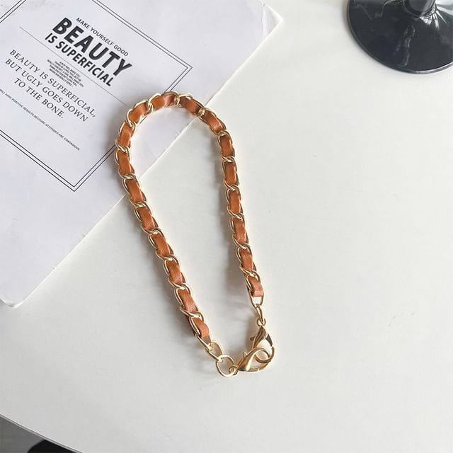 Faux Leather Alloy Phone Lanyard SpreePicky