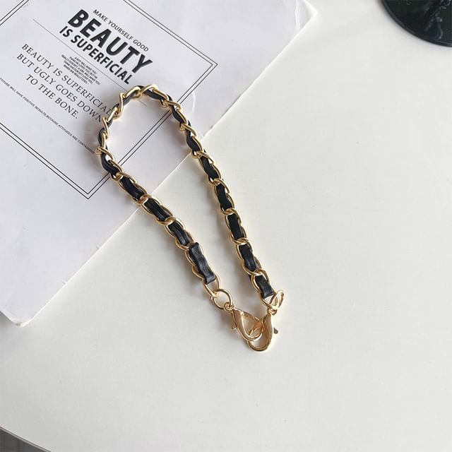 Faux Leather Alloy Phone Lanyard SpreePicky