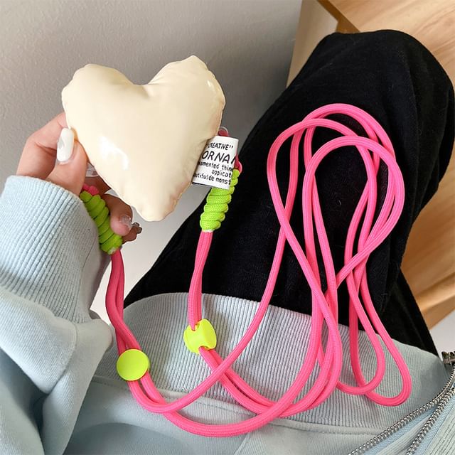 Heart Padded Clip On Phone Lanyard SpreePicky