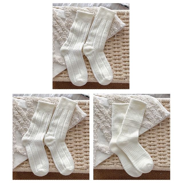 Plain Short Socks Set SpreePicky