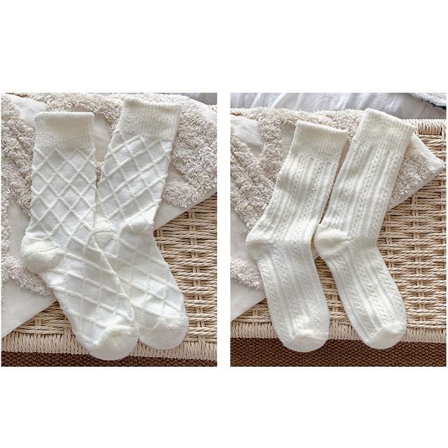 Plain Short Socks Set SpreePicky