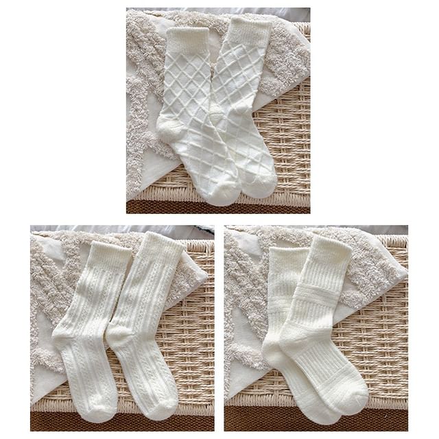 Plain Short Socks Set SpreePicky