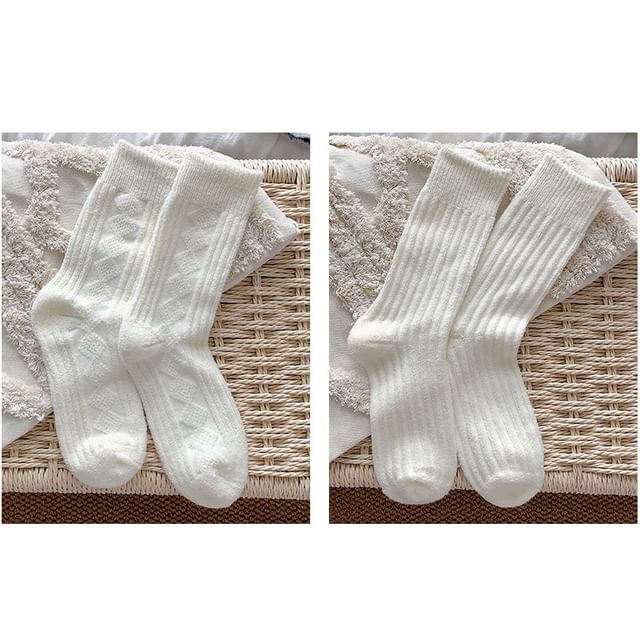 Plain Short Socks Set SpreePicky