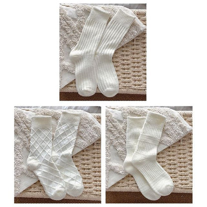 Plain Short Socks Set SpreePicky