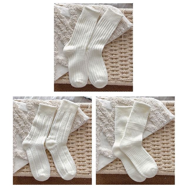 Plain Short Socks Set SpreePicky