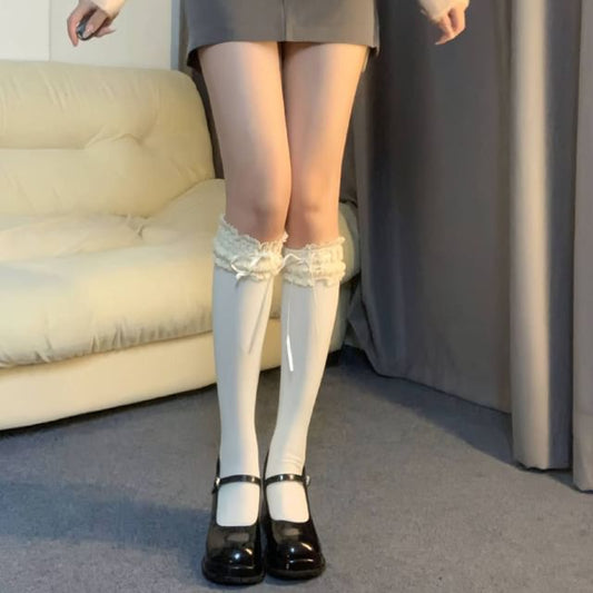 Bow Ruffle Socks (Various Designs) mySite