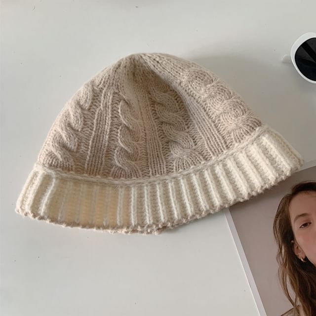 Two Tone Knit Cloche Hat SpreePicky