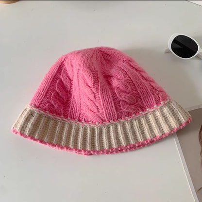 Two Tone Knit Cloche Hat SpreePicky