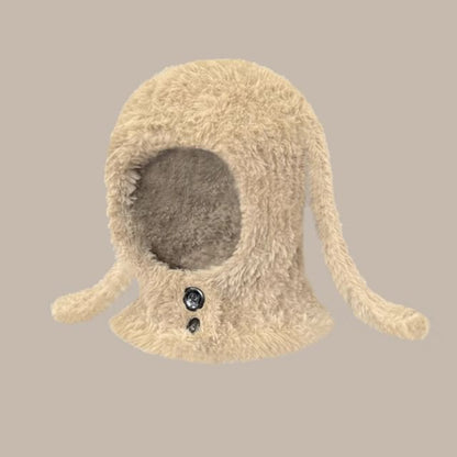 Rabbit Ear Buttoned Balaclava SpreePicky