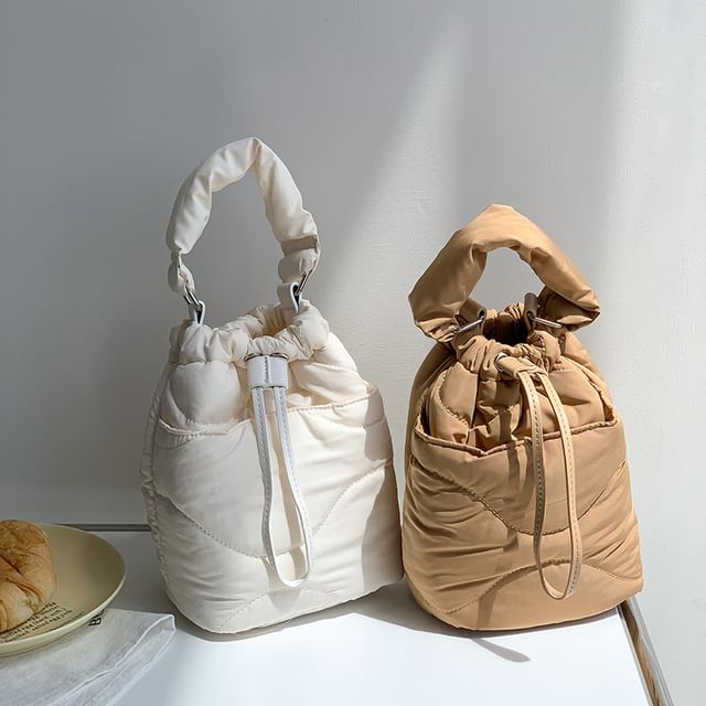 Plain Padded Drawstring Bucket BAg SpreePicky