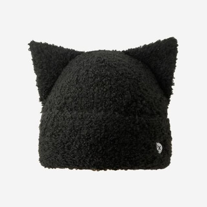 Heart Embroidered Cat Ear Knit Beanie SpreePicky