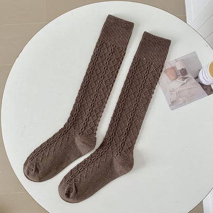 Set of 2 Pairs: Plain Knee High Socks SpreePicky