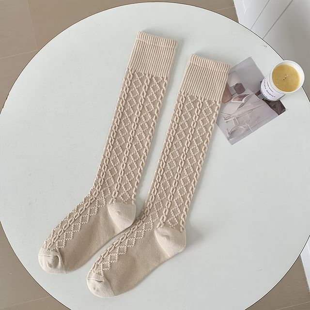 Set of 2 Pairs: Plain Knee High Socks SpreePicky