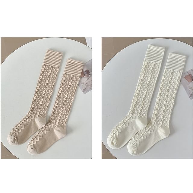 Set of 2 Pairs: Plain Knee High Socks SpreePicky