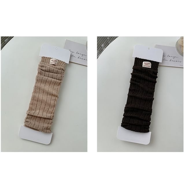 Set of 2 Pairs: Plain Ribbed Knit Leg Warmers SpreePicky