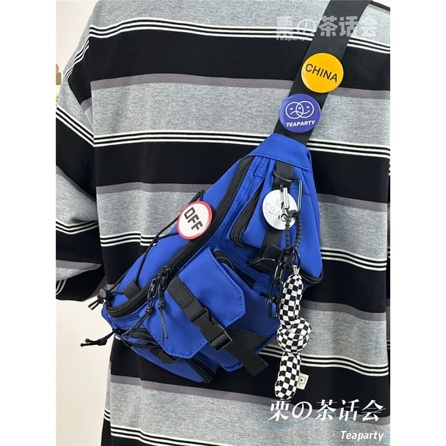 Two-Tone Buckled Sling Bag / Charm / Set SpreePicky