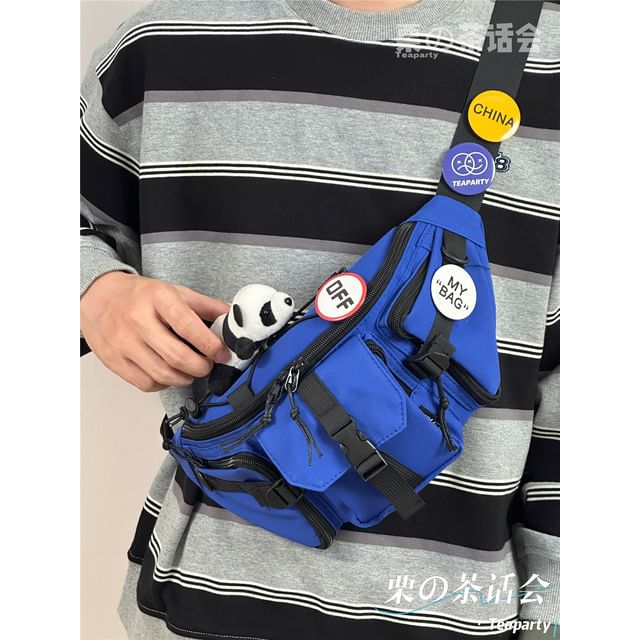 Two-Tone Buckled Sling Bag / Charm / Set SpreePicky