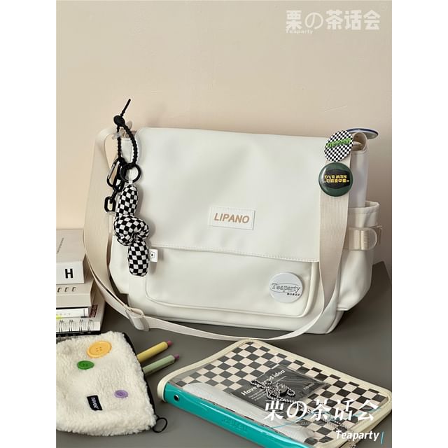 Lettering Flap Crossbody Bag / Charm / Set SpreePicky