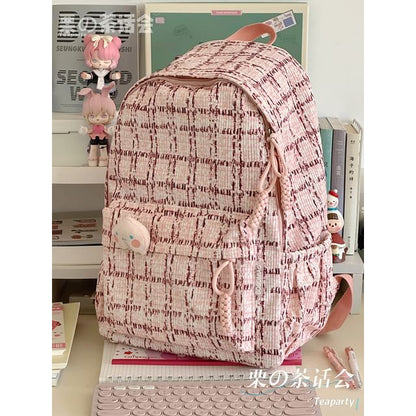 Plaid Backpack / Charm / Set SpreePicky