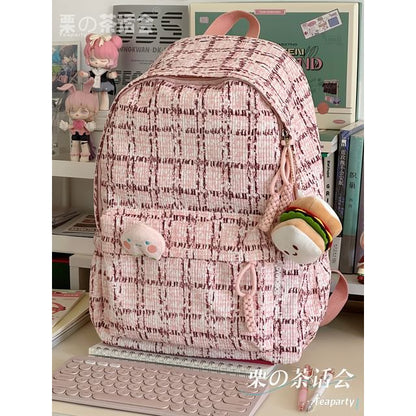 Plaid Backpack / Charm / Set SpreePicky