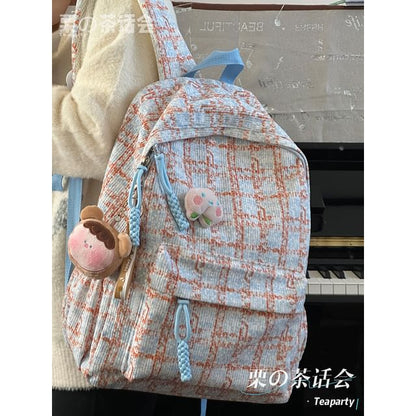 Plaid Backpack / Charm / Set SpreePicky